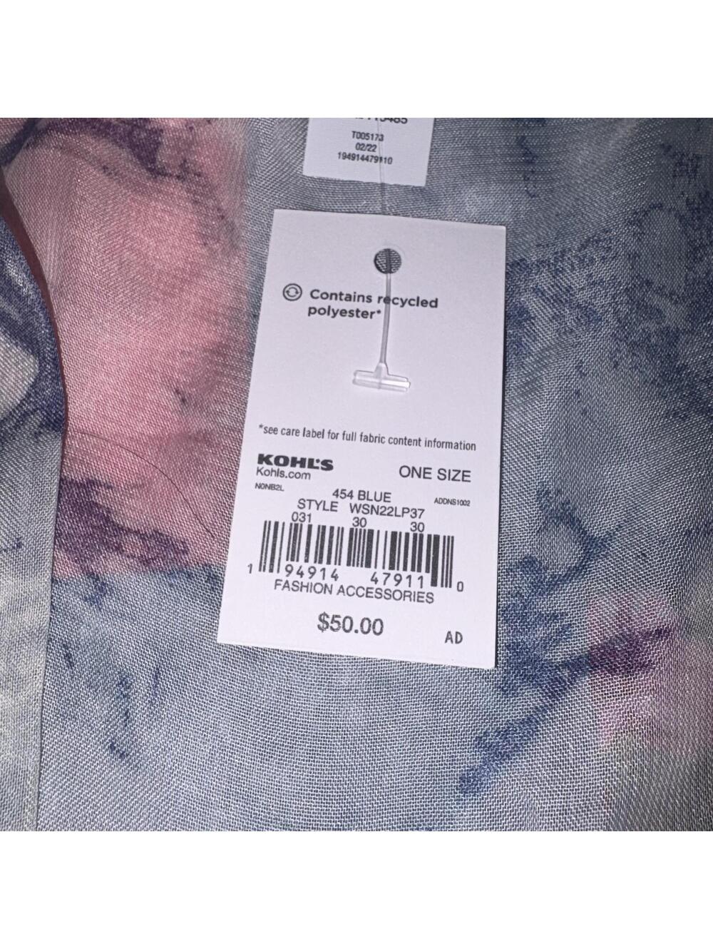 Sonoma New $50 One Size Open Front Sheer Tie-Dye Kimono Cardigan Womans - Picture 7 of 9